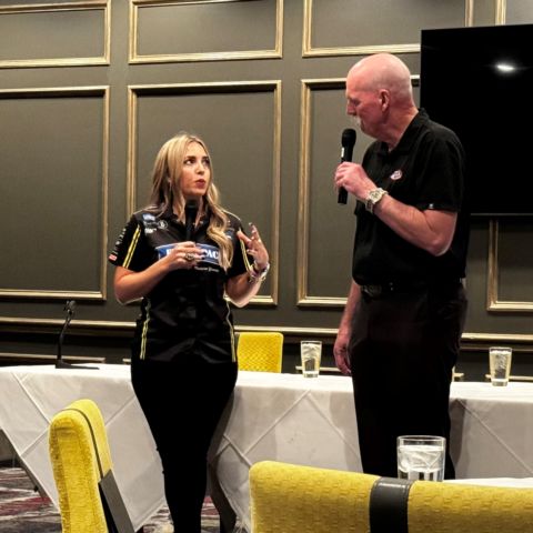 Brittany Force at LVMS Press Conference
